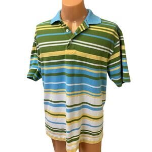 Gear 7 Collection Mens Large Cotton Blend Short Sleeve Polo Shirt w Buttons